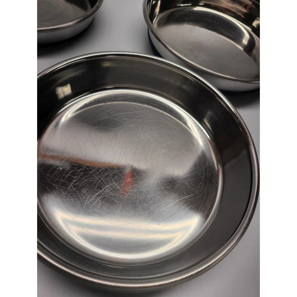 Set of 7 - Stainless Steel Pet Bowl Food Dishes 16 oz and 12 oz Cat Dog